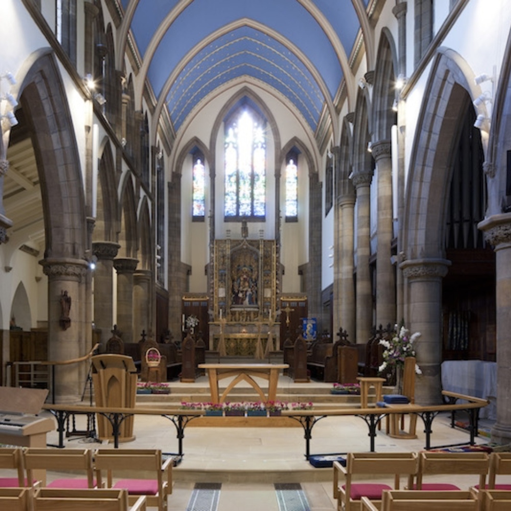 Church interior towards altar